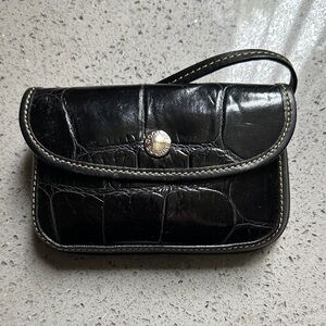 Dooney & Bourke Nile Collection Croc Embossed Leather Wristlet